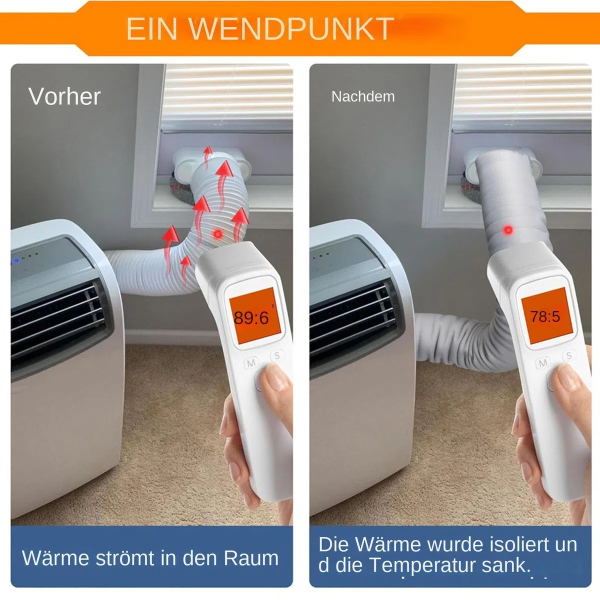 Isolierte Schlauchabdeckung Für Tragbare Klimaanlage - 150cm Länge Für 5-5,9 Zoll Rohre | Staubdichte AC-Abluftschlauch-Isolierung Mit 3 Verstellbaren Riemen Für Wohnmobil, Büro & Zuhause