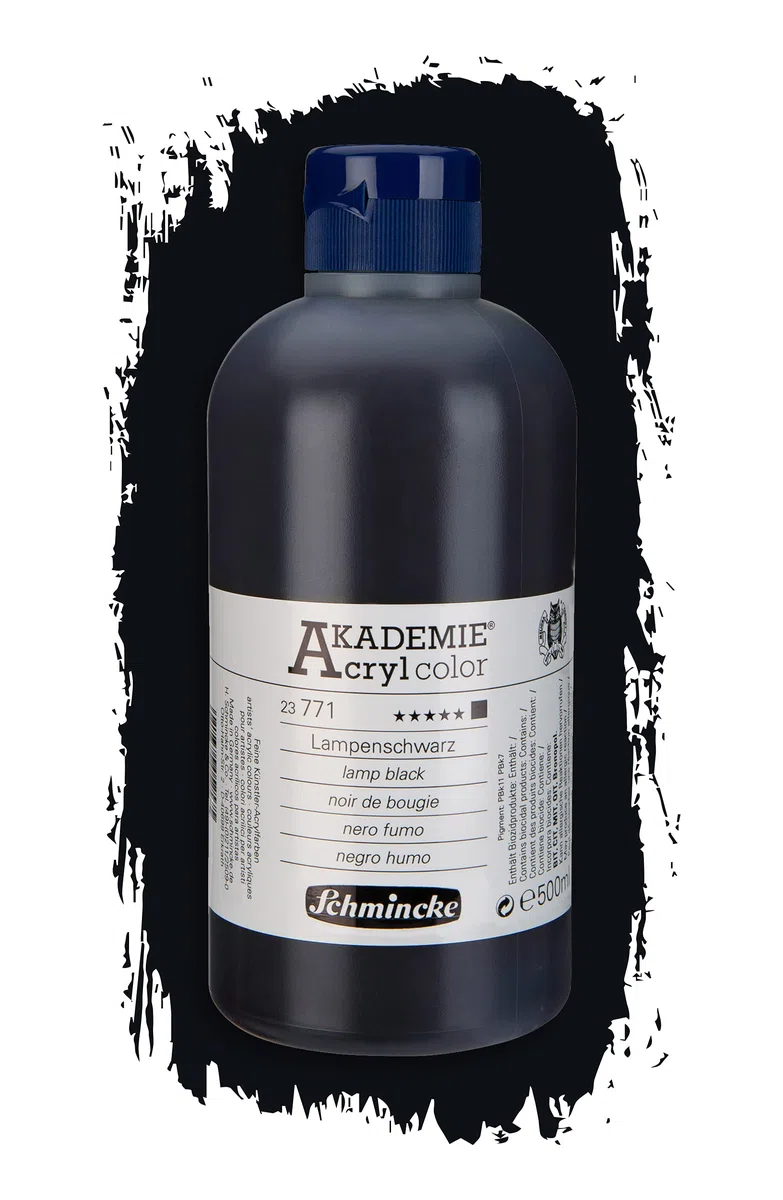 Schmincke AKADEMIE Acryl color Lampenschwarz, 500 ml, 23 771 028