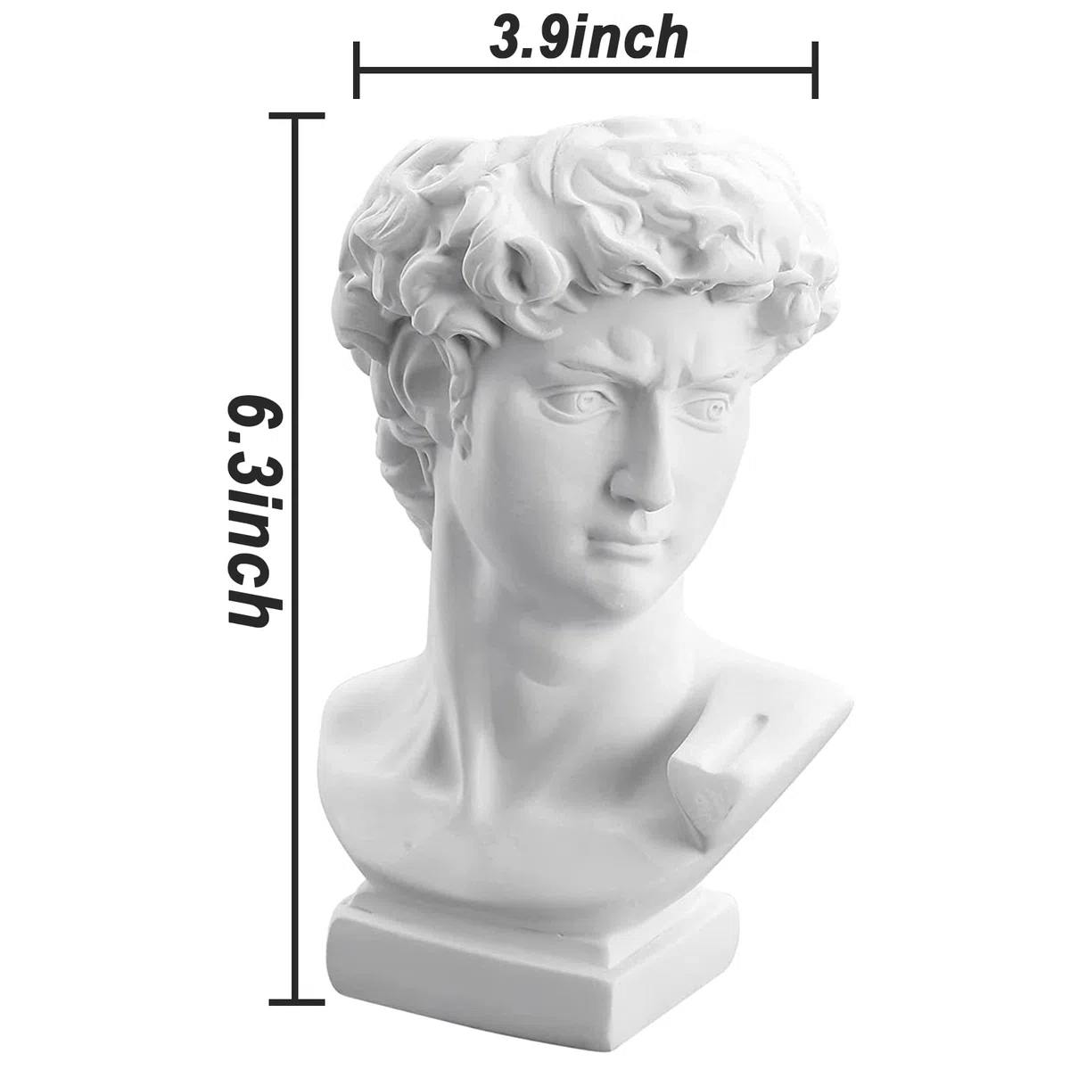 David Statue Blumenvase, David Kopf Büste Skulptur Pflanzer, Harz Kunst Handwerk Skulptur Desktop Schmuck Schmuckhalter Indoor Outdoor Sukkulenten Skizze Praxis Geschenk