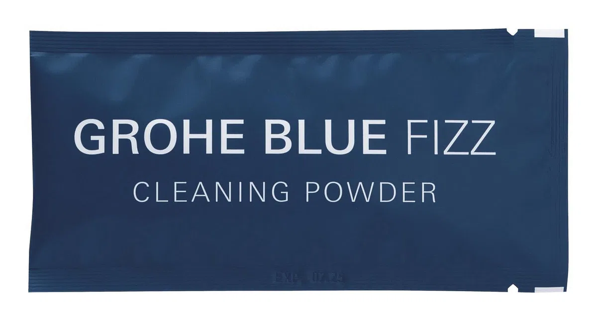 GROHE Blue Fizz, Reinigungspulver Set 8x35g (weniger als 5 Prozent nicht-ionisierte Tenside, kompatibel GROHE Blue Fizz Wassersprudler), 41252000
