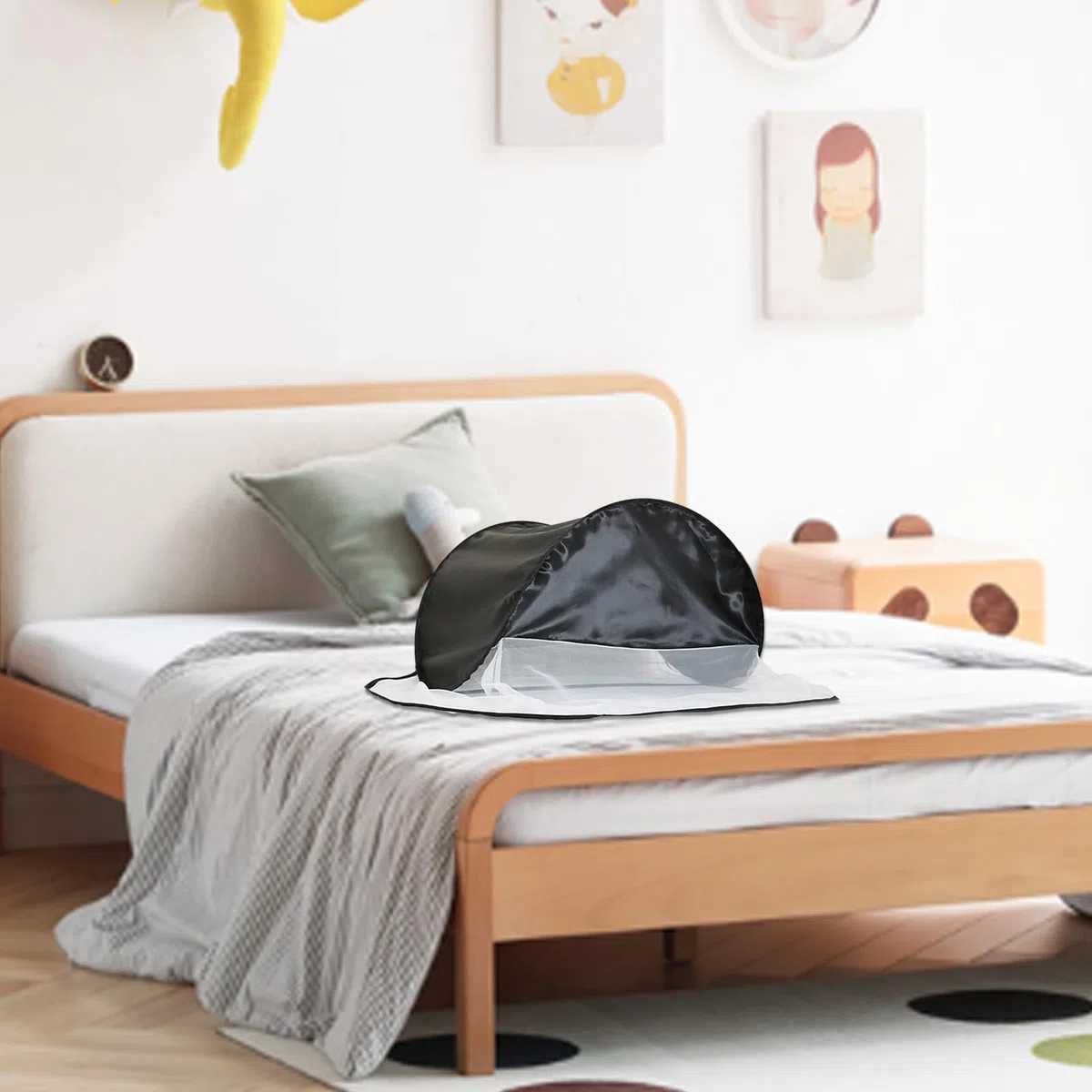 Bettzelt - Sleep Pod Head Zelt, lichtblockierendes Baldachin | Faltbares atmungsaktives Sichtschutzzelt für Reisen, Meditation, lichtempfindliche Schläfer, tragbares Indoor-Nickerchenzelt