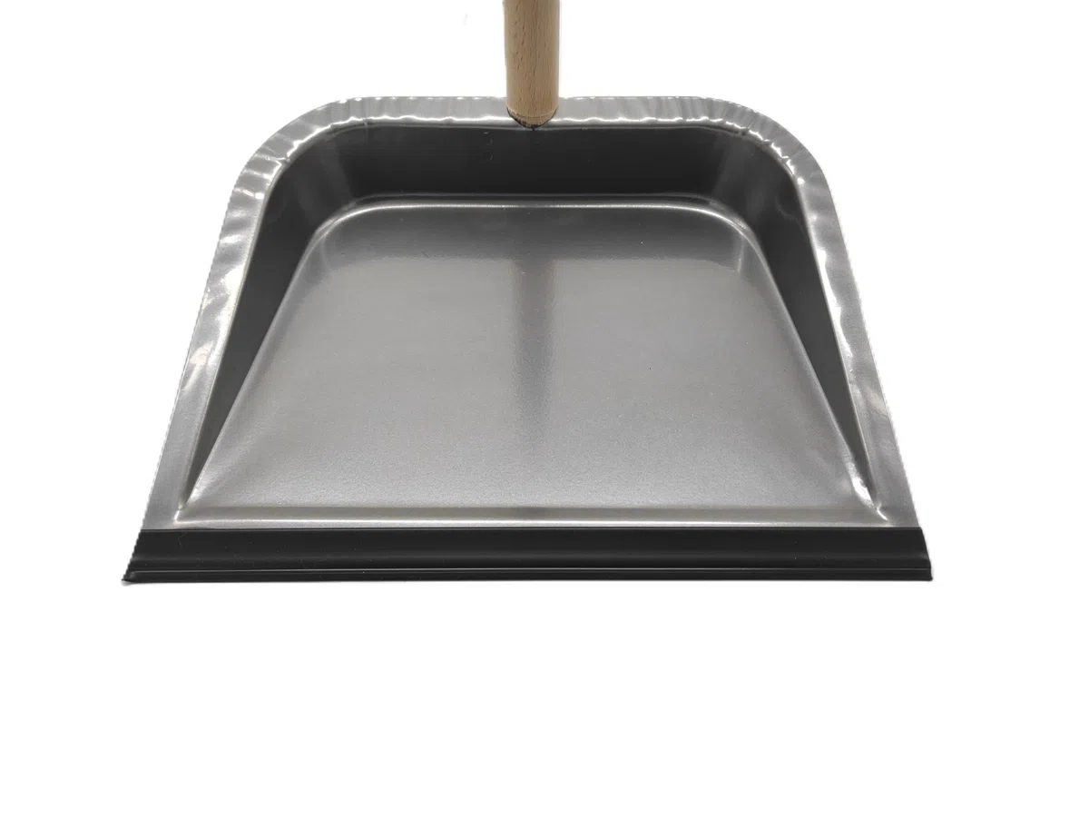 BaWoTec Stehkehrgarnitur Graue Greta XL Kehrgarnitur mit extra langem Stiel 107 cm Kehrset erspart lästiges Bücken