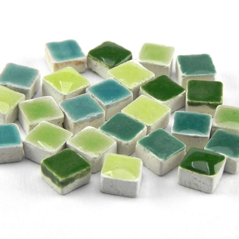 ALEA Mosaic Mini Mosaiksteine 5x5mm, 1000 Stück, Mix grün, MXVR