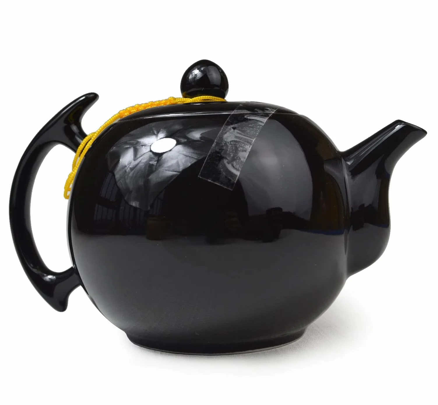 Xishi Porzellan-Teekanne, 284 ml, kleine Teekanne, chinesisches Gongfu-Teeset, Keramikkessel, Schwarz
