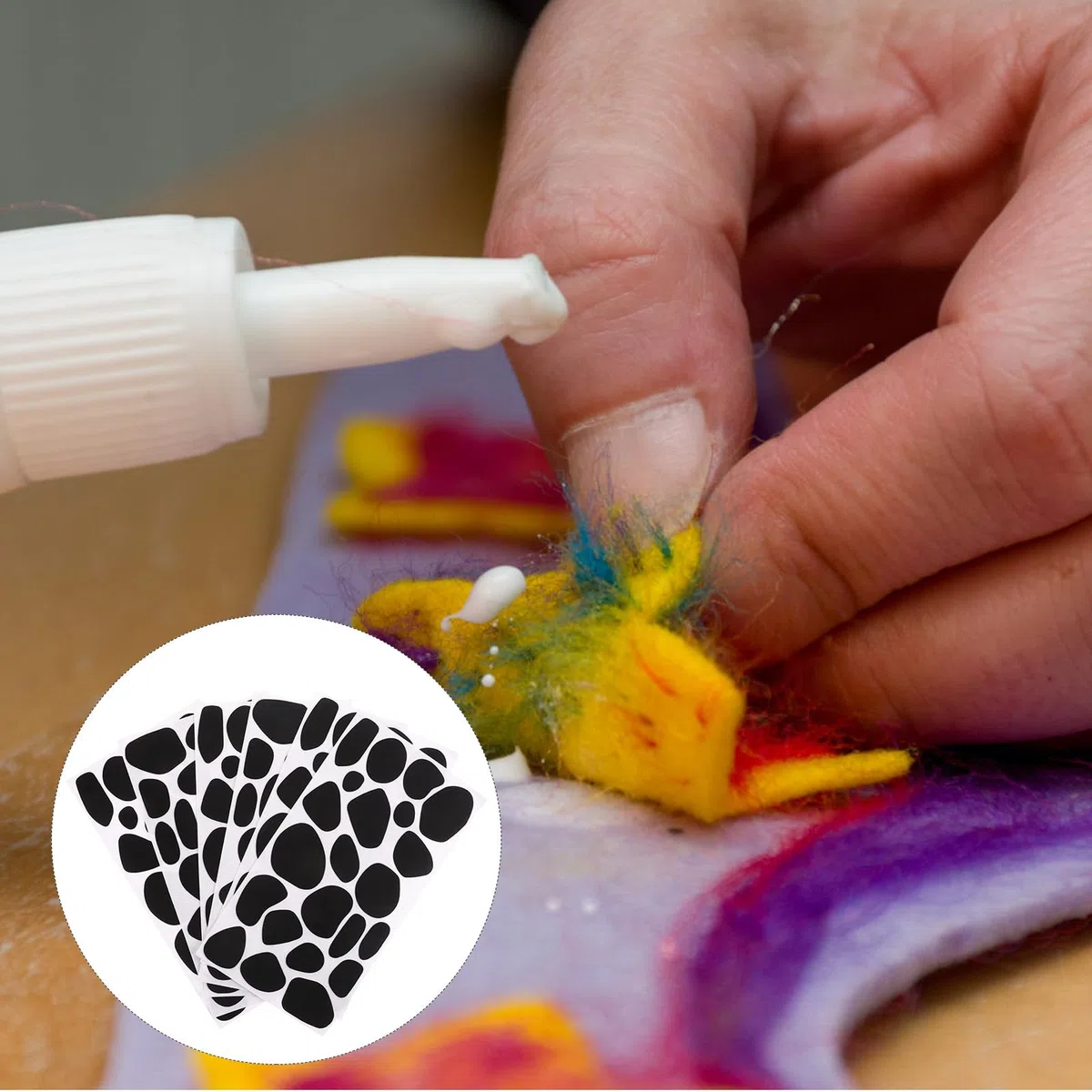6 Bögen Filzaufkleber Selbstklebende mit Kuhmotiv, für Diy-kleidung, Kissen, Diy Filzplatten FüR Kleidung Wanddekoration Und Bastelprojekte Deko-projekte für Jungen Und Mädchen