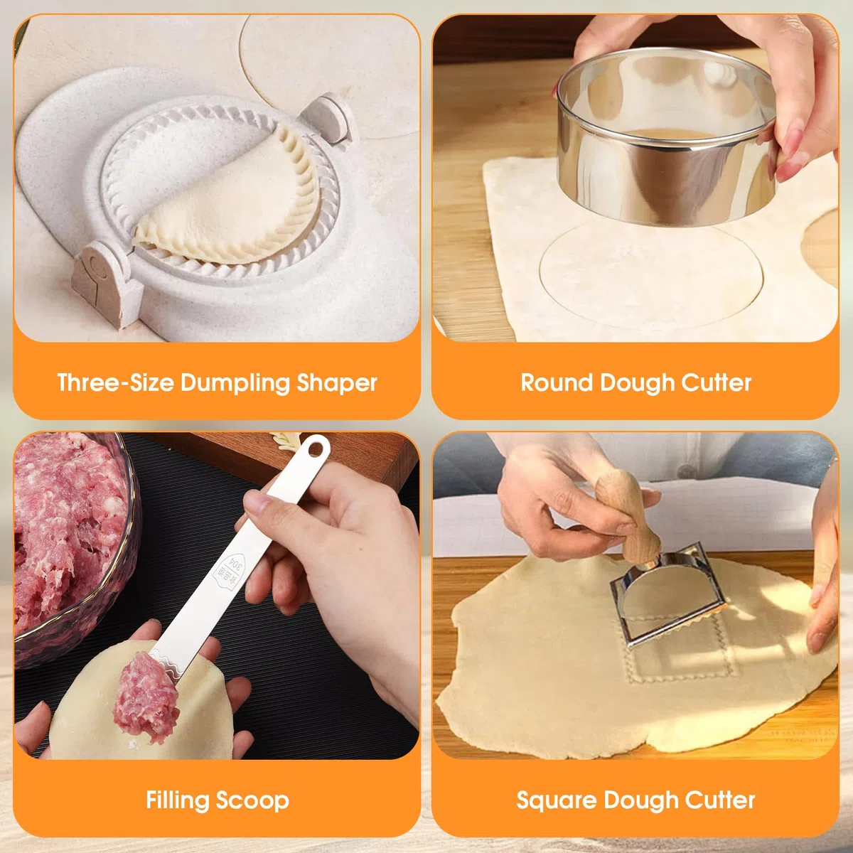 Dumpling Maker Set, 9-teilig Ravioli Former, Teigtaschenformer für Dumpling Ravioli Machen