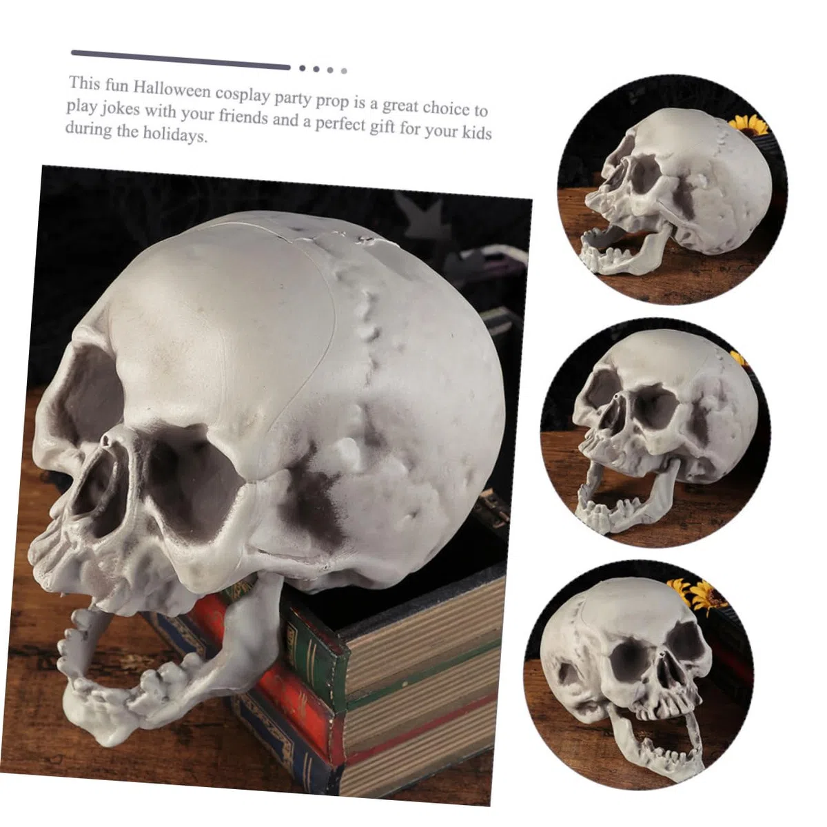 2stücke Simulationsmodelle Menschlicher Schädel für Halloween-Dekoration und Grusel-atmosphäre im Spukhaus