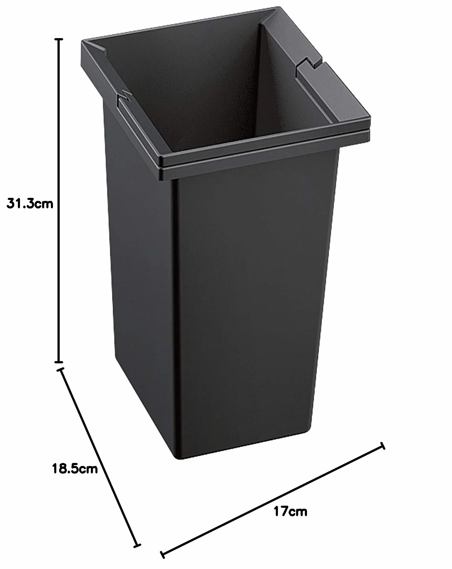 Blanco Select Eimer 6 Liter | passend zu Select II 60/4, 60/4 Orga und FLEXON II 60/4 | [18,5x17,2x31,4 cm]