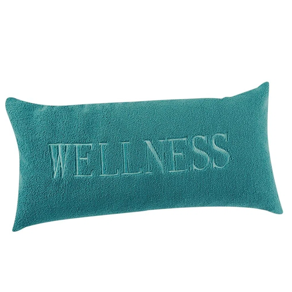 PANA® Badewannenkissen (20x40 cm) • Bequemes Kissen für Badewanne • Nackenkissen Badewanne • Kopfstütze Wanne • Polster Badewanne • Schnell trocknend • Türkis mit Wellness Schriftzug