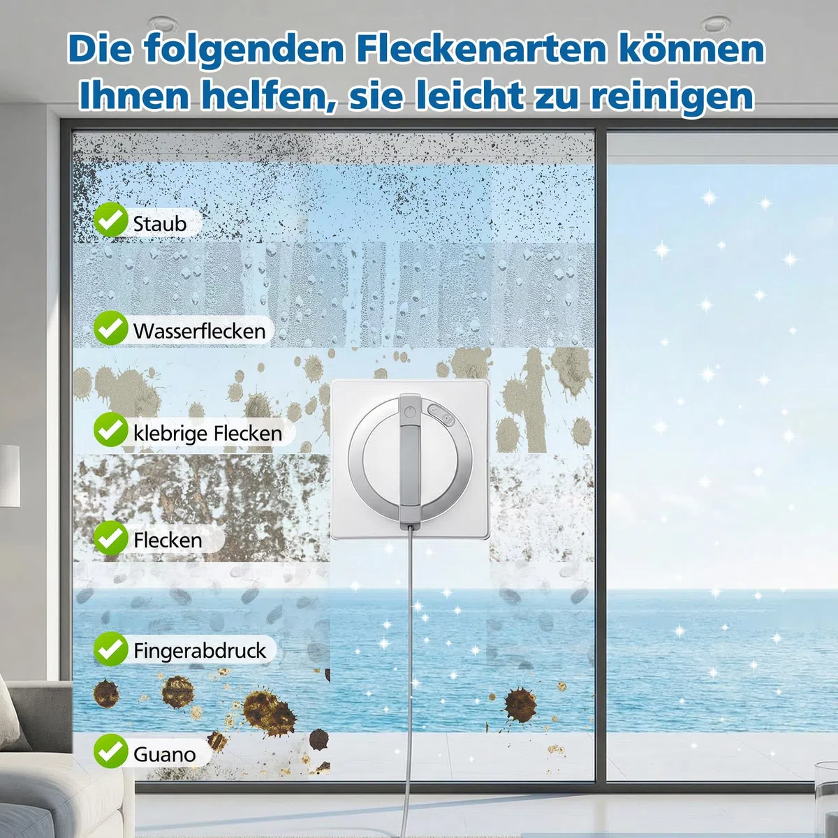 12 Stück Reinigungspad für Ecovacs Winbot W2S / W2S Omni Fensterputzroboter, Reinigungstuch für Ecovacs Winbot Waschbare Mikrofaser Wischtücher