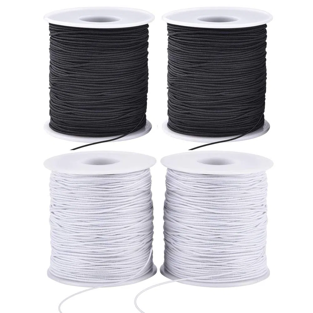 4 Rolls 1 mm Elastic String for Bracelets, Elastic String Bracelets, Elastic Cord Thread, Jewelry Stretchy Bracelet, Beadi.