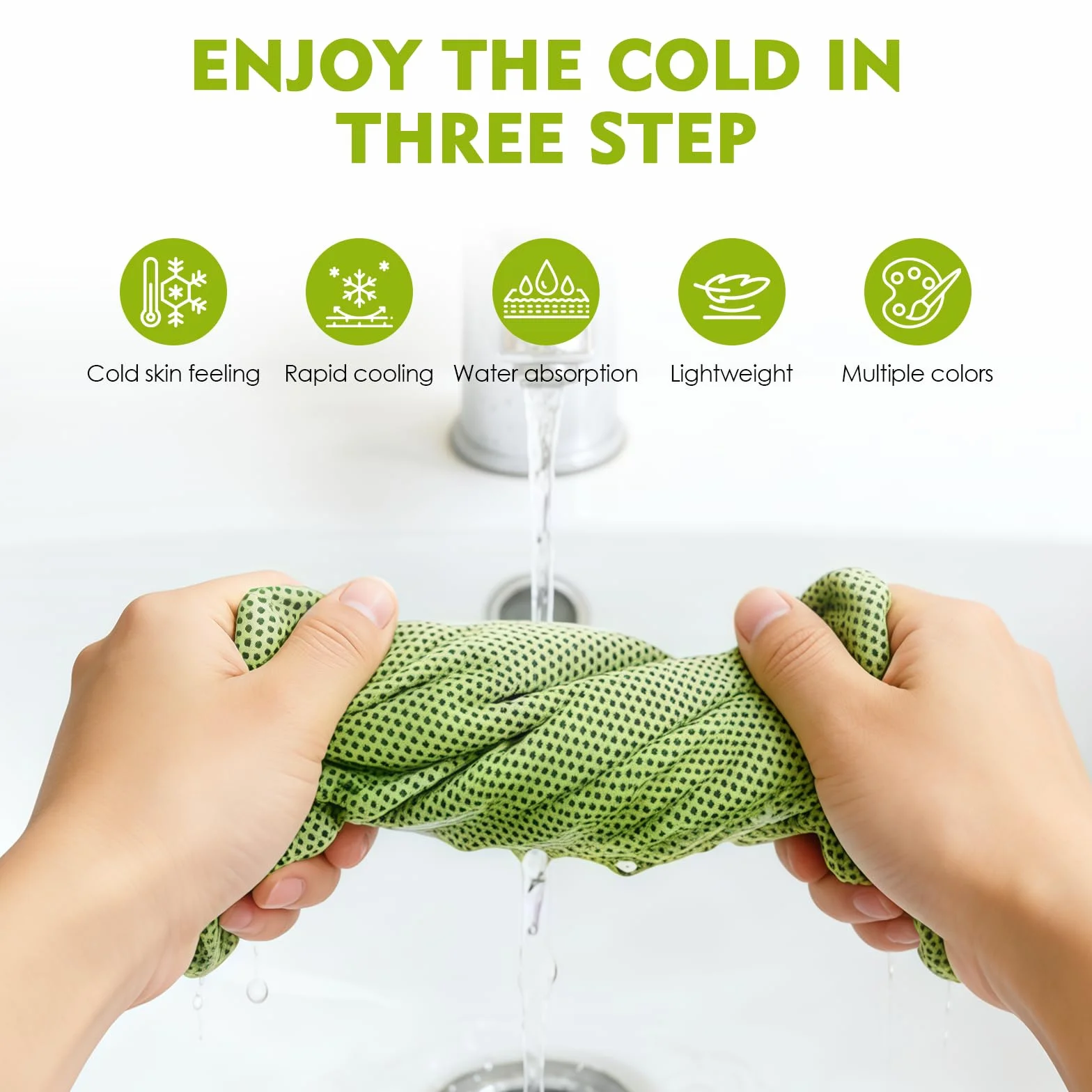 Kühlendes Handtuch 4er Set,Cooling Towel Mikrofaser Kühltuch Sporthandtuch Schnelltrocknend,Schnell kühlend mit Verdunstungskälte,Kühlhandtuch für Fitness Yoga Laufen Outdoor 30x90 cm mit Silikonhülle
