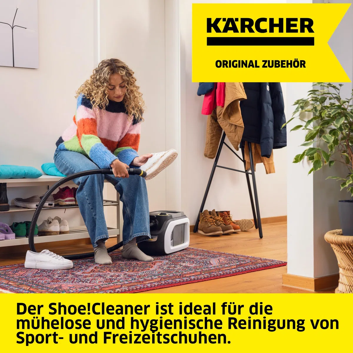 Kärcher Shoe!Cleaner SE 3-18 Compact, SE 2 Spot, Original-Zubehör für Kärcher Waschsauger, Reinigung von Sport-, Freizeit- und Outdoorschuhen, tropffrei, weiche Borsten, Durchspülfunktion