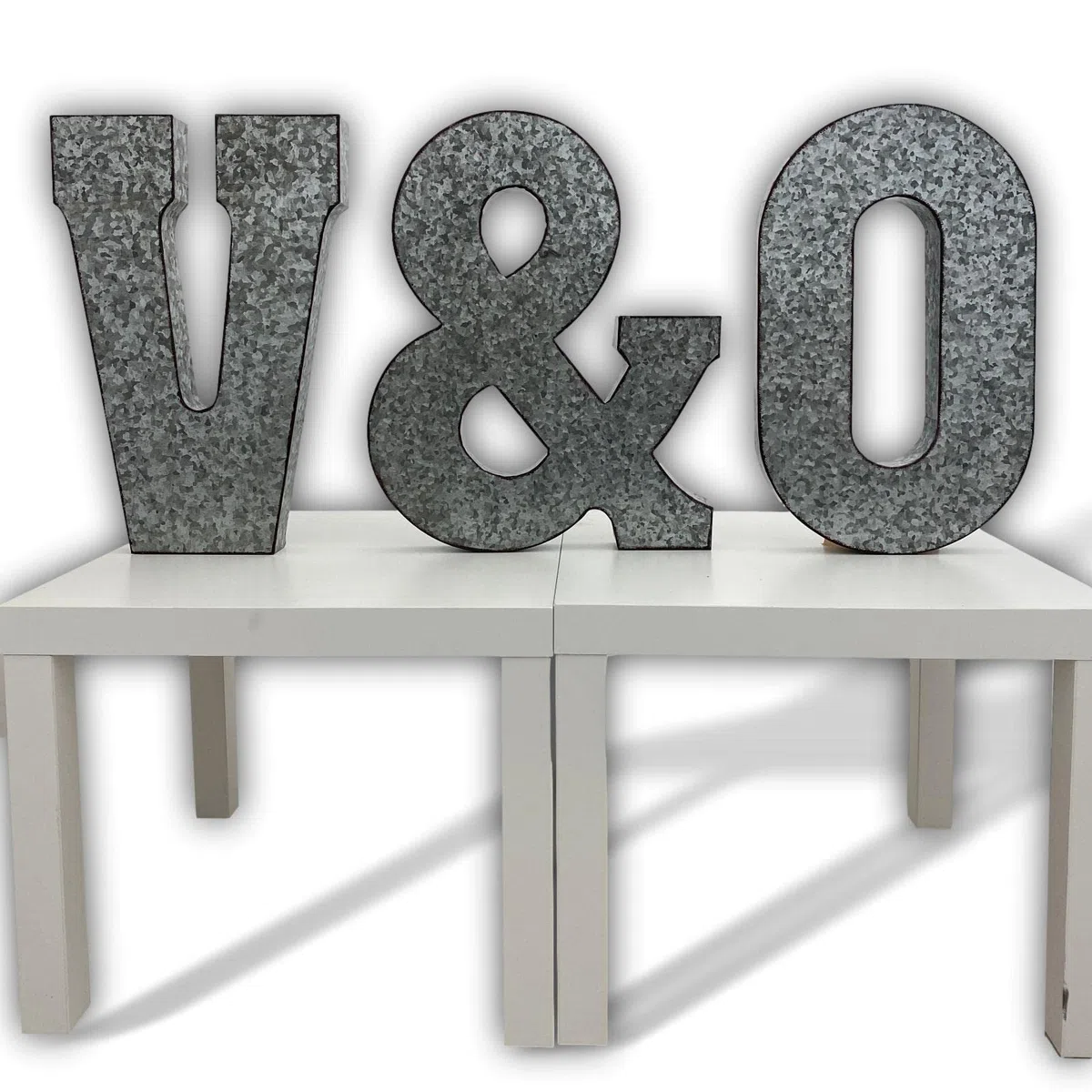 XXL 52cm Buchstabe Ziffer Zahl Zink Metall Dekoration Garten 3D Größe R