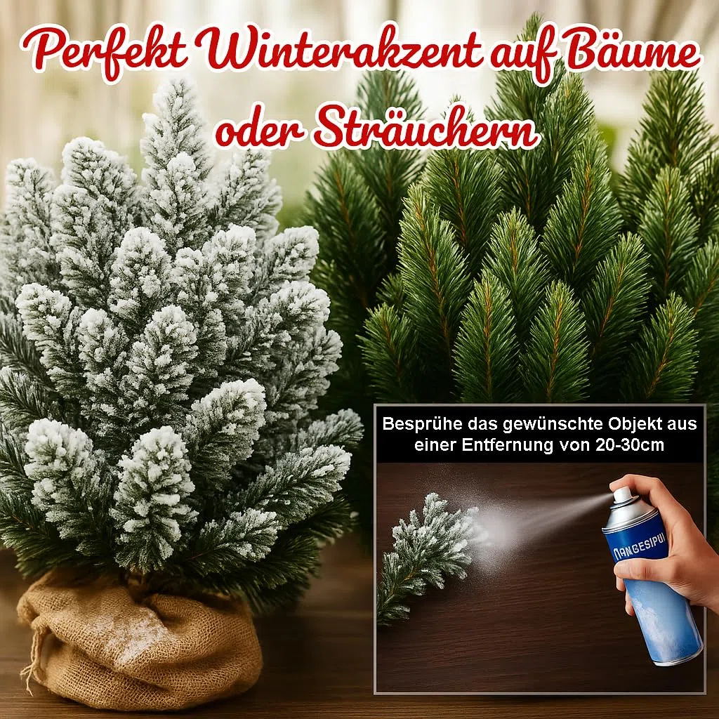 4er Set Kunstschnee - Spraydose 111ml mit Dekoschnee - Schneespray zum Dekorieren zu Weihnachten - Fensterspray Spühschnee - Künstlicher Schnee für die Fenster