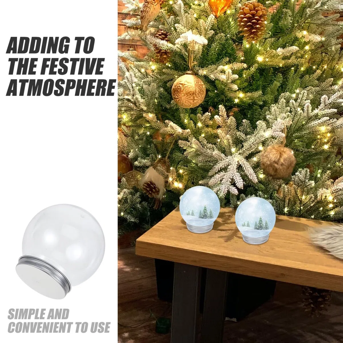 4 Stück Schneekugel Klare Zum Basteln DIY Liefert Kunsthandwerk Zur Herstellung Von Weihnachtsversorgung Prop Transparent Aluminium