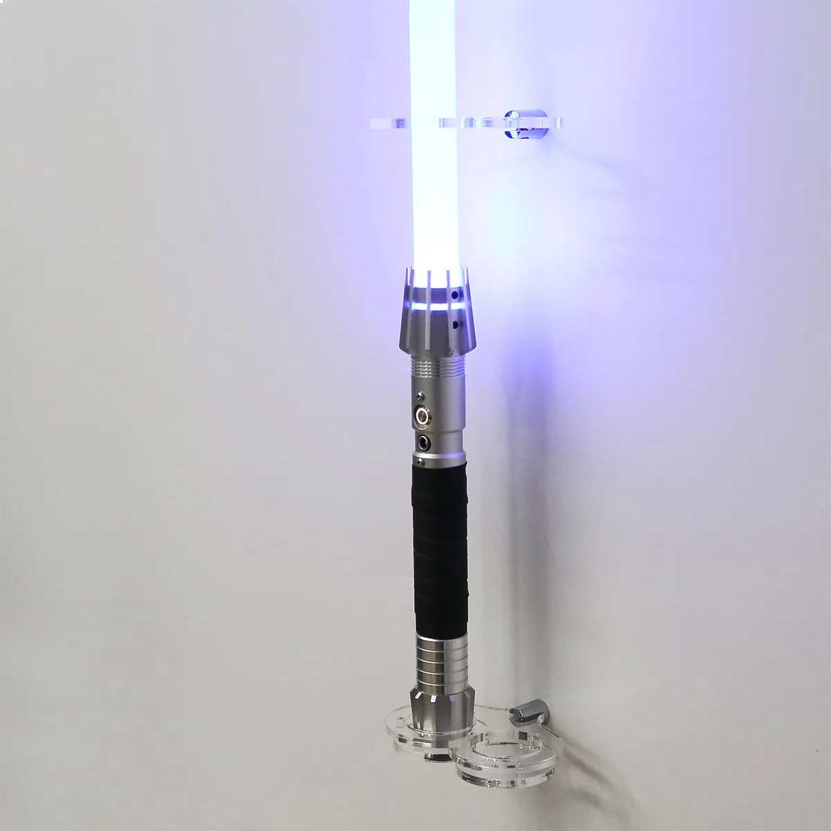 Lightsaber Wandhalterung, vertikale Halterung für Lichtschwert – Klarer Acryl-Displayständer für die meisten Lichtschwerter, robuste Wandhalterung (Transparent, 2 Loch)