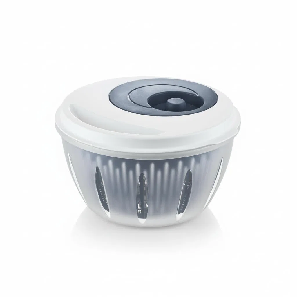 Hausleben Salatschleuder 4,5L BPA-frei – Salatspinner mit Deckel, Abtropfsieb & Schüssel – 3-in-1 Salatschüssel Set zum Waschen und Trocknen von Salat, Gemüse & Kräutern (Blau)