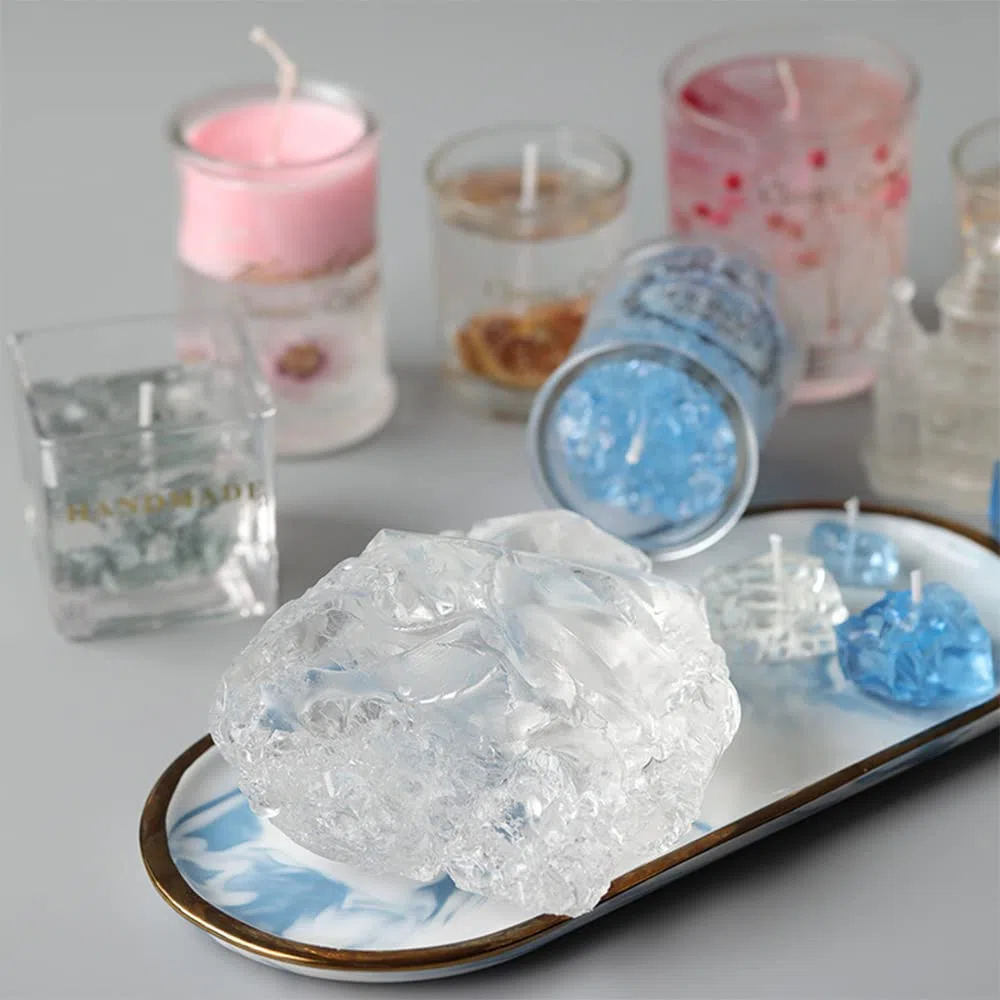 TooGet Hochwertige Transparente Gelee Wachs DIY Kerze Machen Gel Wachs Handgefertigte Material Crystal Gel Kerze für Kerzenherstellung und Handwerk duftenden Wachskerzen Zubehör - 32 OZ