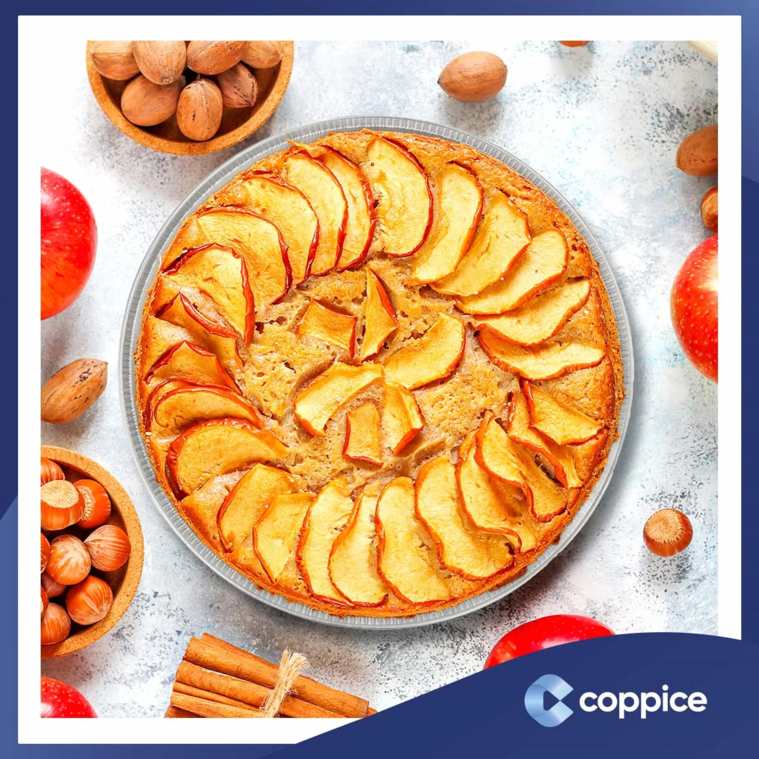 Coppice Flache gelochte Alu-Pieformen – Runde Backformen für Kuchen, Quiche & Tarte | Ø 18 cm x 2 cm | Ofen-, Mikrowellen-, Airfryer- & Gefriergeeignet | 10 Stück