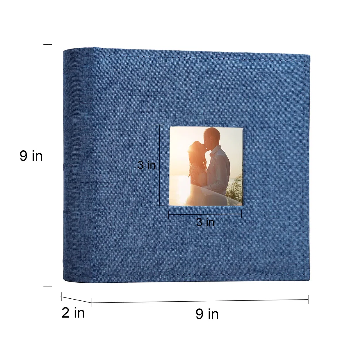 Vienrose Fotoalben, 10x15 Fotobuch, 200 Taschen, Leinen Rahmen Cover mit Memo Bereiche, Große Kapazität, Bilder Buch für Hochzeit, Familie, Baby, Urlaub