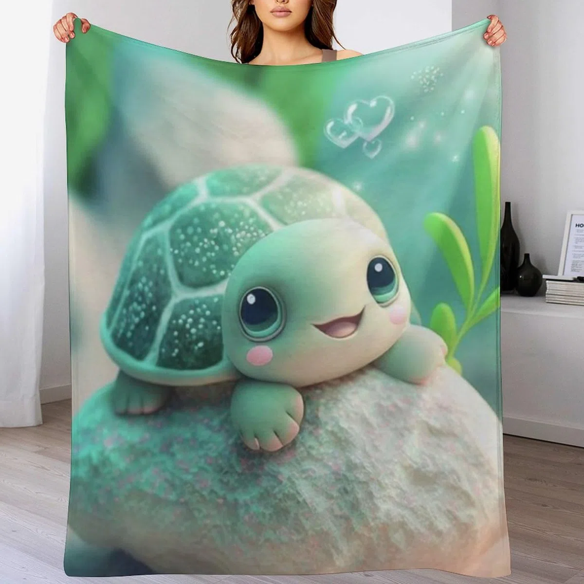 Decke Schildkröte Decke, Warme Flannel Fleecedecke Als Sofadecke, Couchdecke, Sofaüberwurf Und Bettdecke, Weiche Wohndecke Für Couch Und Sofa （100×130cm）