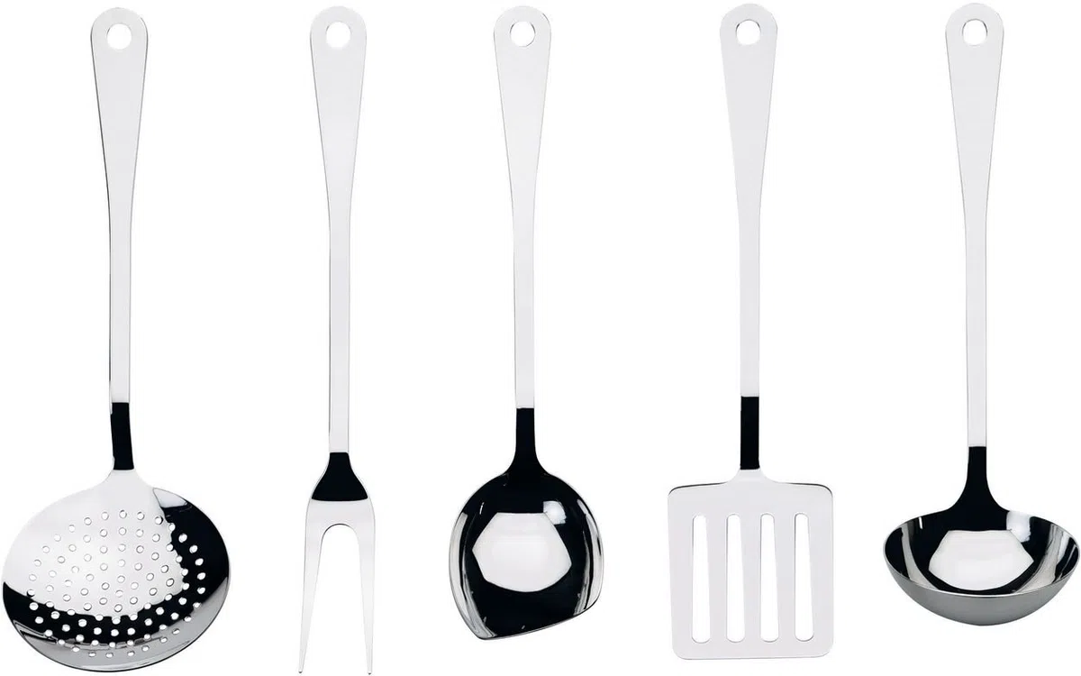Alessi A di Spaghettilöffel aus Edelstahl glänzend poliert