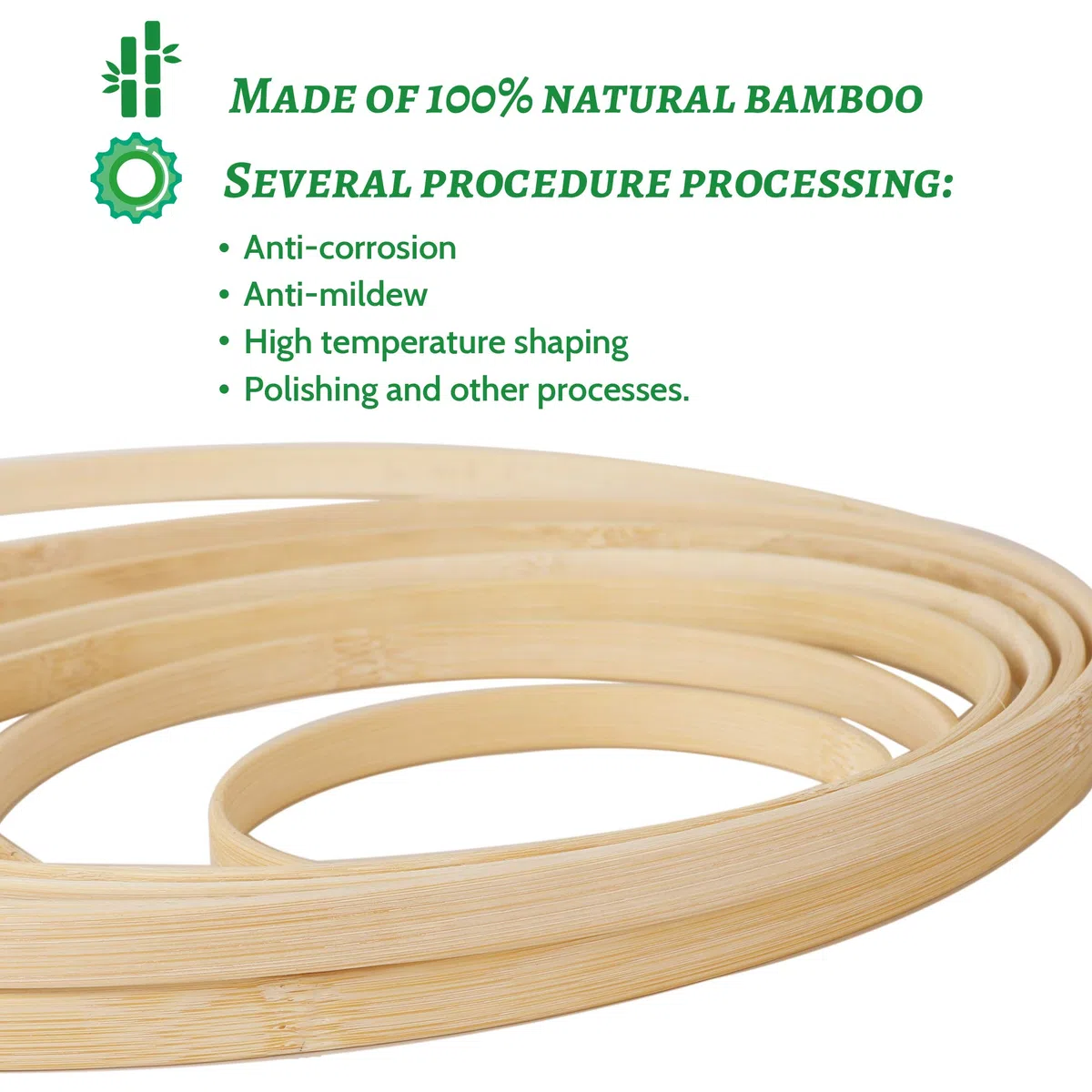 SOSMAR 10 Stück 2 Größen Holzringe zum Basteln - 25cm & 30cm Bambus Holz Ringe Hoops Set für Makramee/Traumfänger/Blumenkranz Türkranz/Wandbehang Fensterdeko DIY Set
