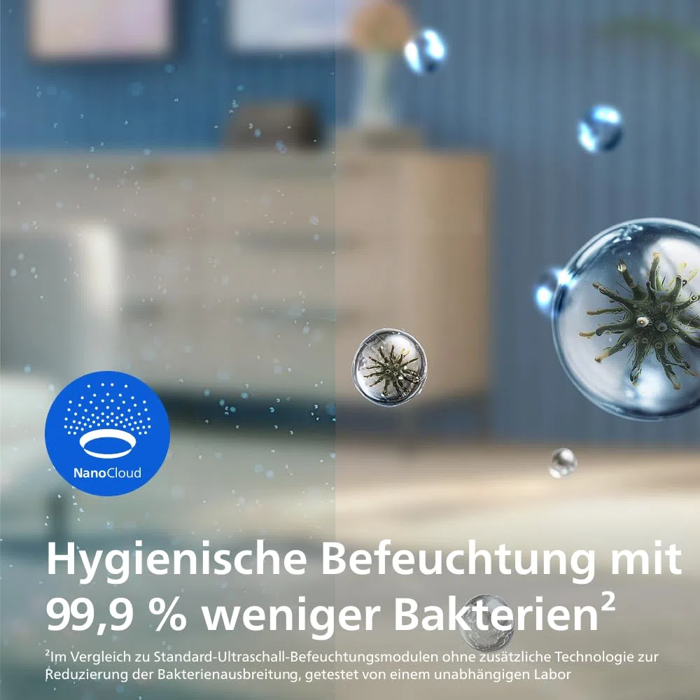 Philips Original NanoCloud Luftbefeuchtungs-Ersatzfilter für 2-in-1 Luftreiniger und Luftbefeuchter der 2000i Serie AC2721, AC2726, AC2729, 6 Monate Lebensdauer (FY2425/30)