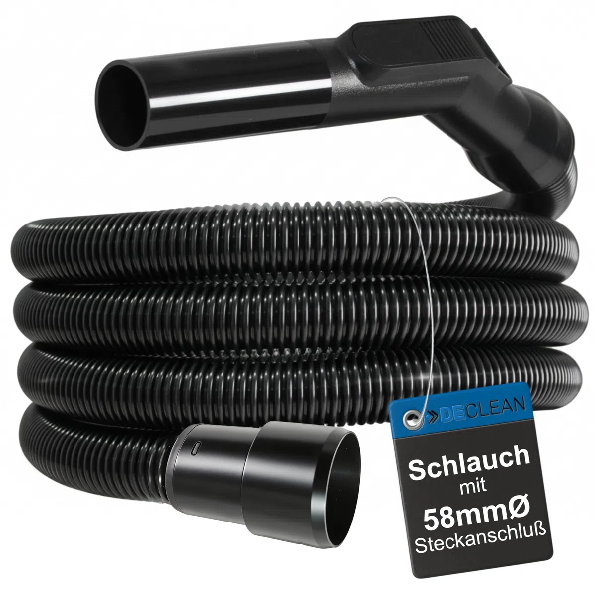 Saugschlauch 3 Meter Schlauch kompatibel mit Nilfisk, Wap, Alto, Kärcher NT | DeClean Staubsauger Ersatzschlauch passend für Makita Stihl, Bosch, Hitachi, Einhell, TopCraft Aldi, Parkside Lidl, Würth