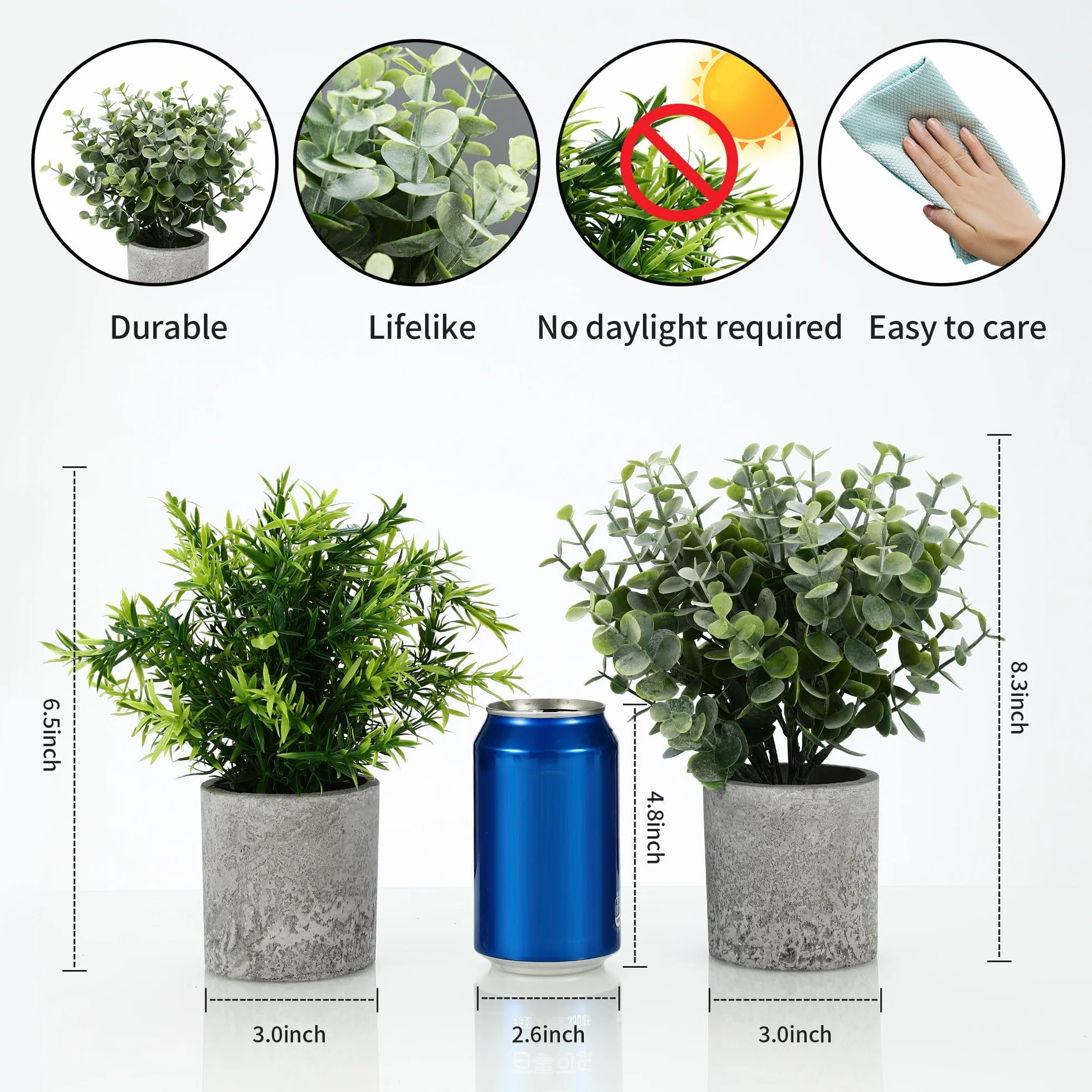 5 Stück Kunstpflanze, Mini Künstliche Pflanzen Schlangenzunge, Agave Sukkulente, Eagle Claw Aloe, Künstliche Pflanzen für Schlafzimmer Büro Dekoration