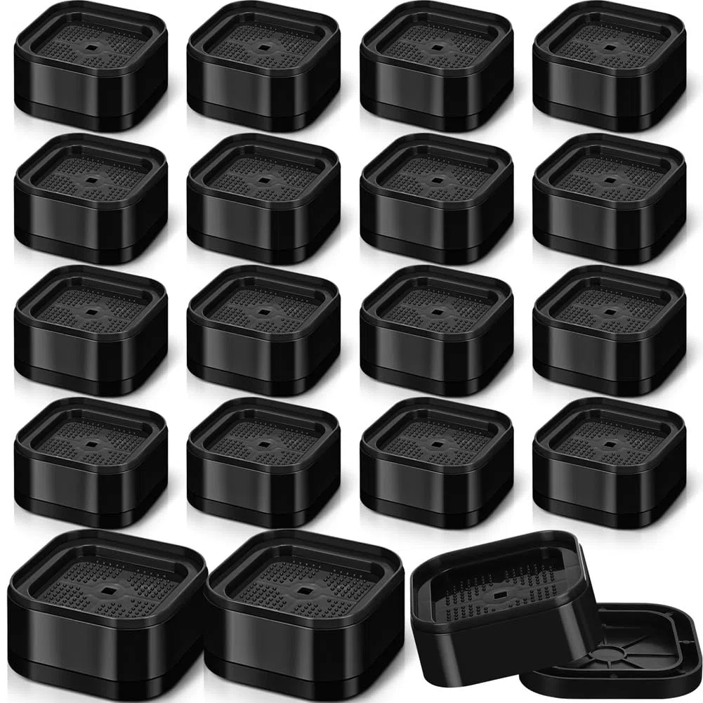 16Pcs Möbelerhöhung 3,5 cm Tischerhöhung Schwingungsdämpfer für Waschmaschinen und Trockner, Betterhöhung Anti-Rutsch-Möbelheber, Höhenverstellbare Möbelfüße, Gummifüße Vibrationsdämpfer