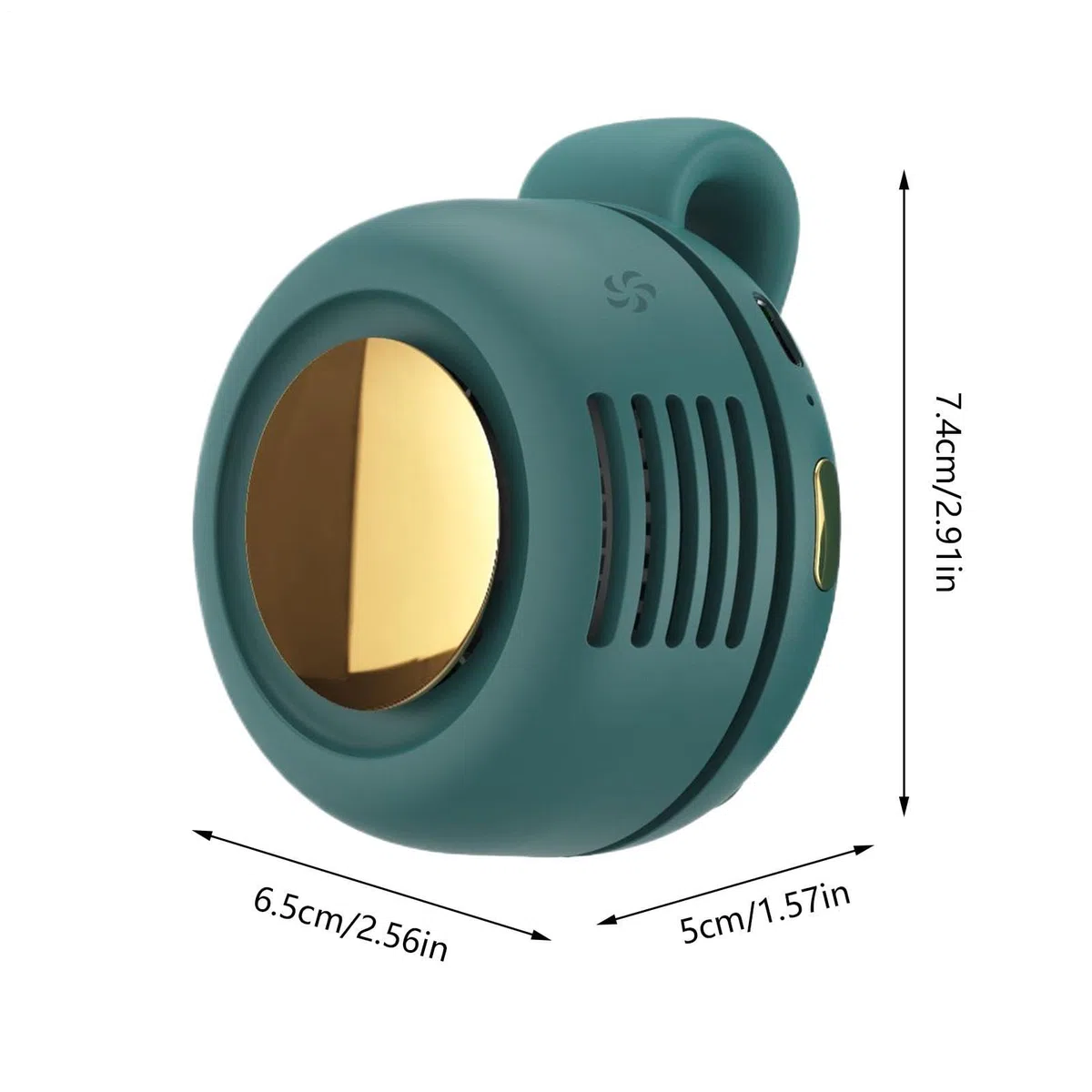 Generico Mini-Ventilator mit Clip, ohne Flügel, 3 Geschwindigkeitsstufen, persönlicher Clip-Ventilator für Hemd, Sommer, Haus, Büro, Reisen, Camping, Outdoor