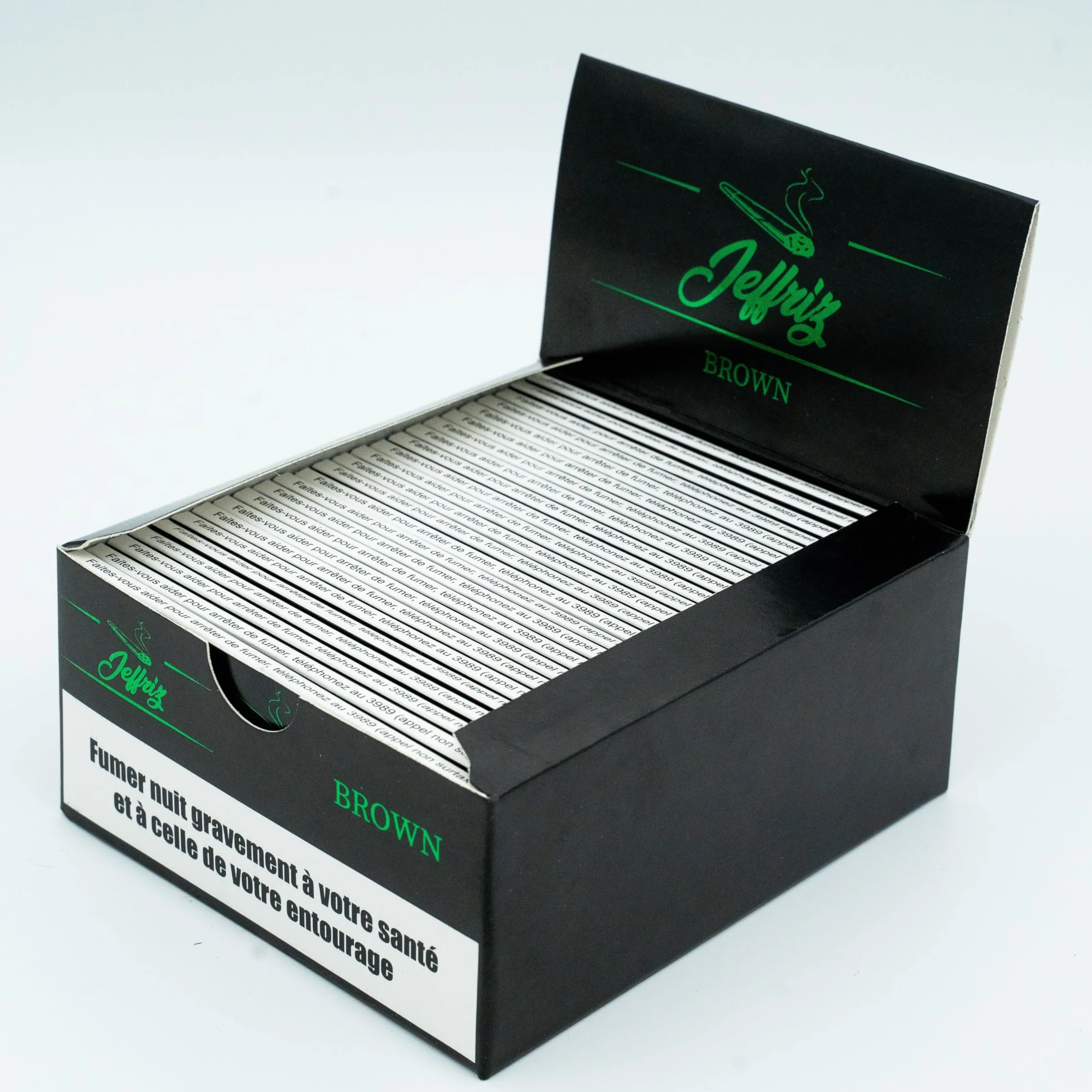 Longpapers King Size Slim Ungebleicht | Jeffriz Zigarettenpapier | Longpapes Ultra Dünne Blättchen, Langsame Verbrennung | 50 Heftchen mit je 32 Papers | Naturgummi Klebestreifen