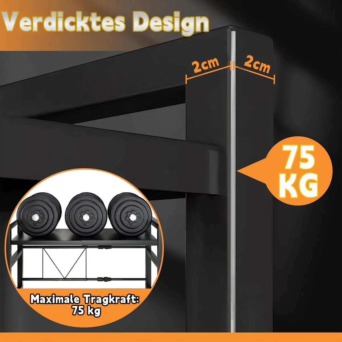Erweiterbares Mikrowellen Regal 2 Stufig mit 6 Haken,Mikrowellenregal Küchenregal Teleskopregal Ausziehbar von 42-64cm,Arbeitsplatte Bäckerregale Gewürzregal Organizer für Küchen (Schwarz-2)