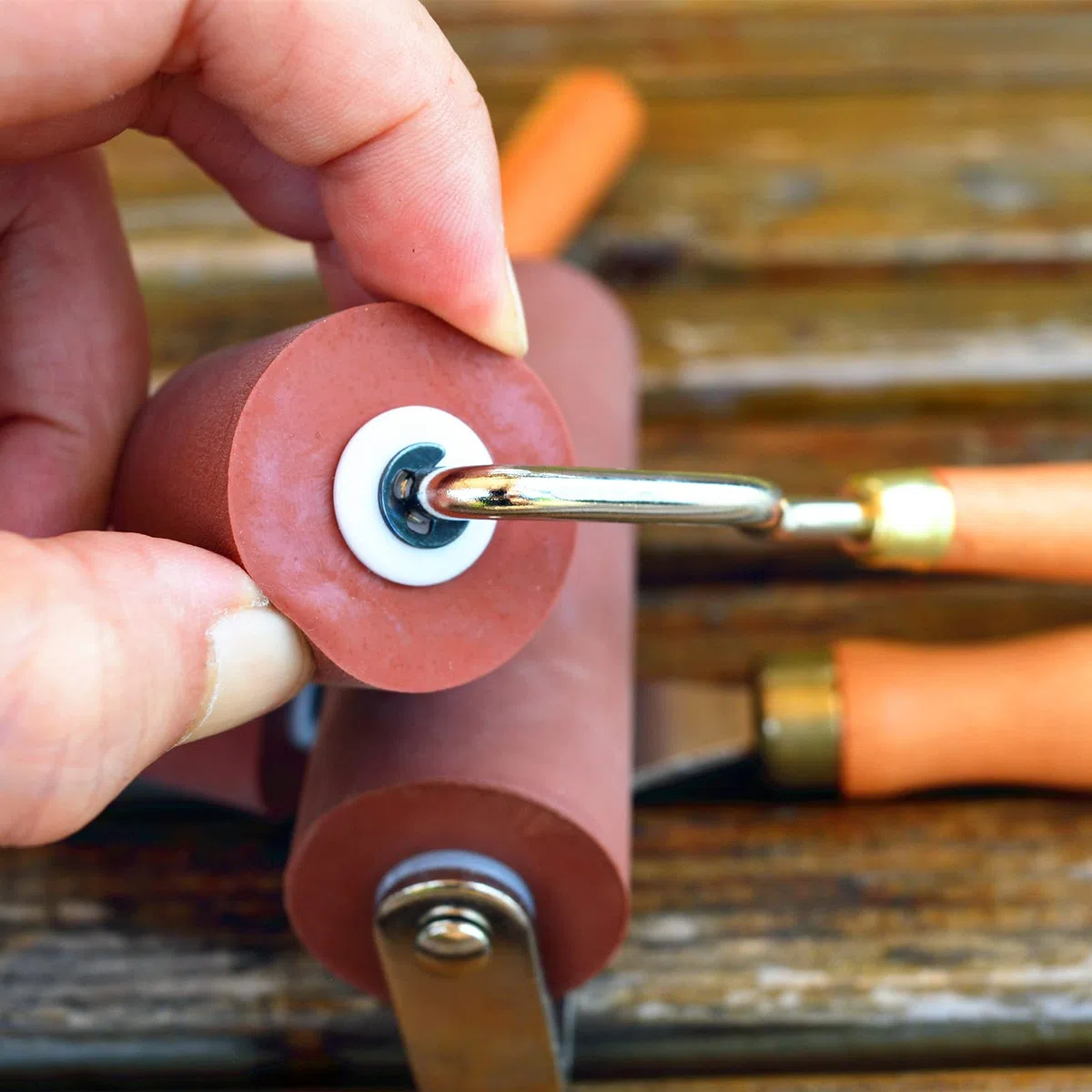 Gummiwalze für Druckherstellung, ideal für rutschfeste Klebebandkonstruktions-Werkzeuge, Druck, Basteln, Stempeln für Tapeten und Sammelalben (1 CM+2 CM+3 CM)