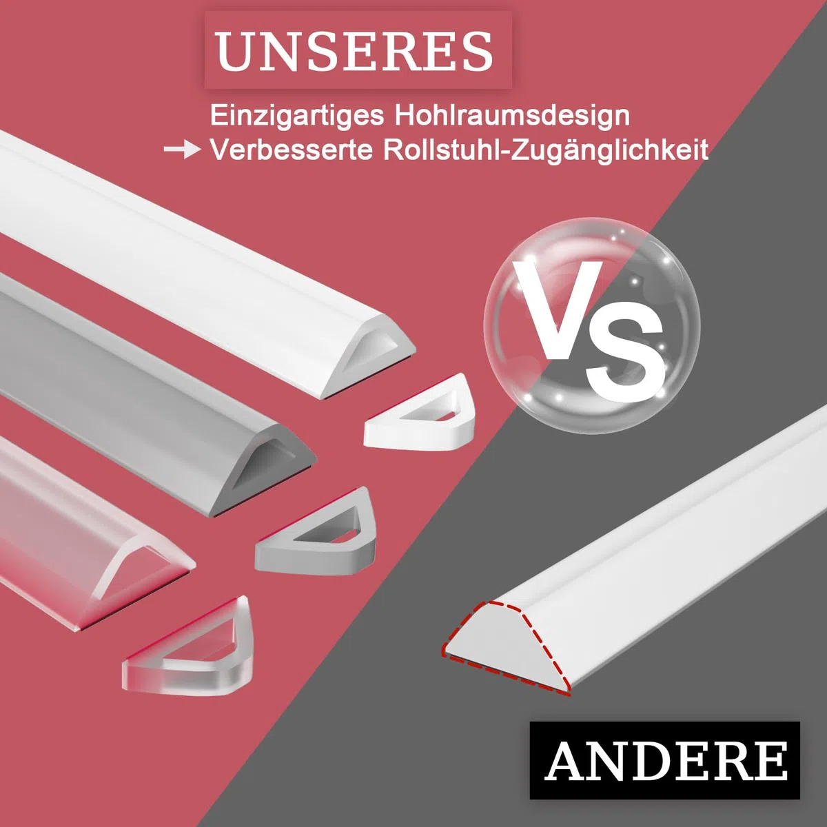 alophoty 100cm Schwallschutzleiste Dusche Selbstklebend Transparent - Silikon Wasserstopper Dusche Boden, Nass-Trocken-Trennung für Bad und Küche, Einfache Montage
