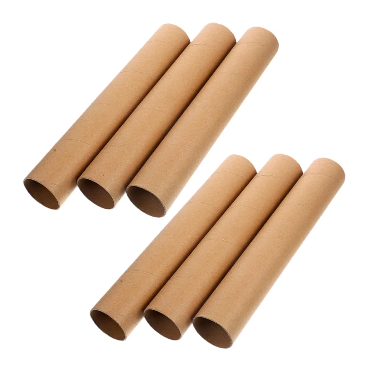 Lurrose 6 Pappröhren aus Braunem Papier für Selbstgemacht Projekte und Kunst Stabile Zylindrische Kartonrollen für Basteln und Zeichnen 6 Stück Vielseitig Einsetzbar
