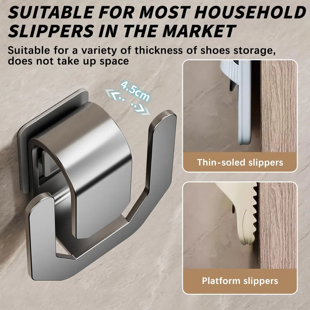 Schuhhalter Wand, 4 Stück Aufklebbaren Schuhregal zur Wandmontage Ohne Bohren Kohlenstoffstahl Schuh Regal Haken für Badezimmer, Schlafzimmer, Kleiderschrank, Flur