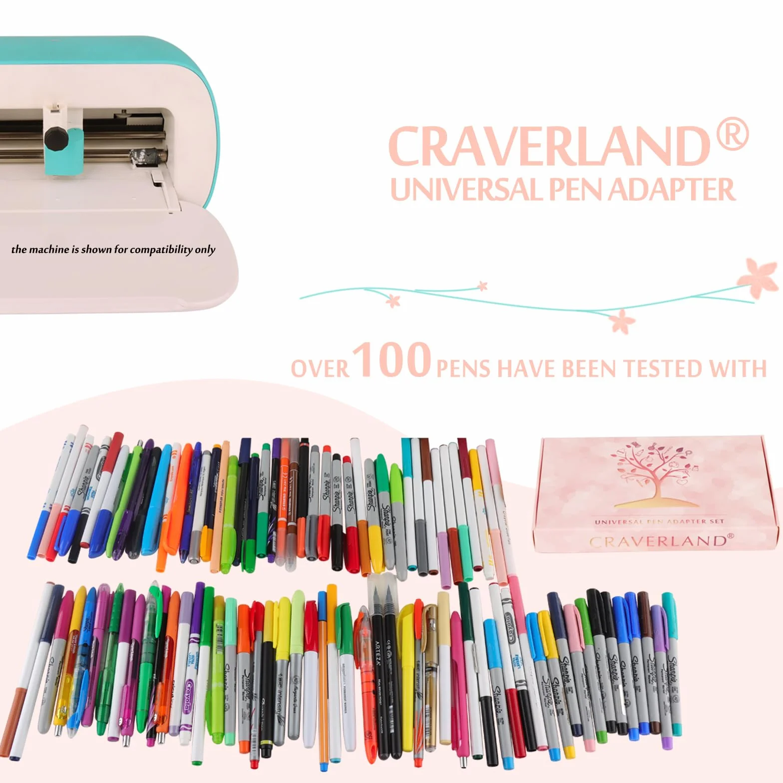 Universal-Stiftadapter-Set, kompatibel mit Cricut Joy und Joy Xtra, geeignet für alle Stifte mit harten Spitzen unter 0,47"