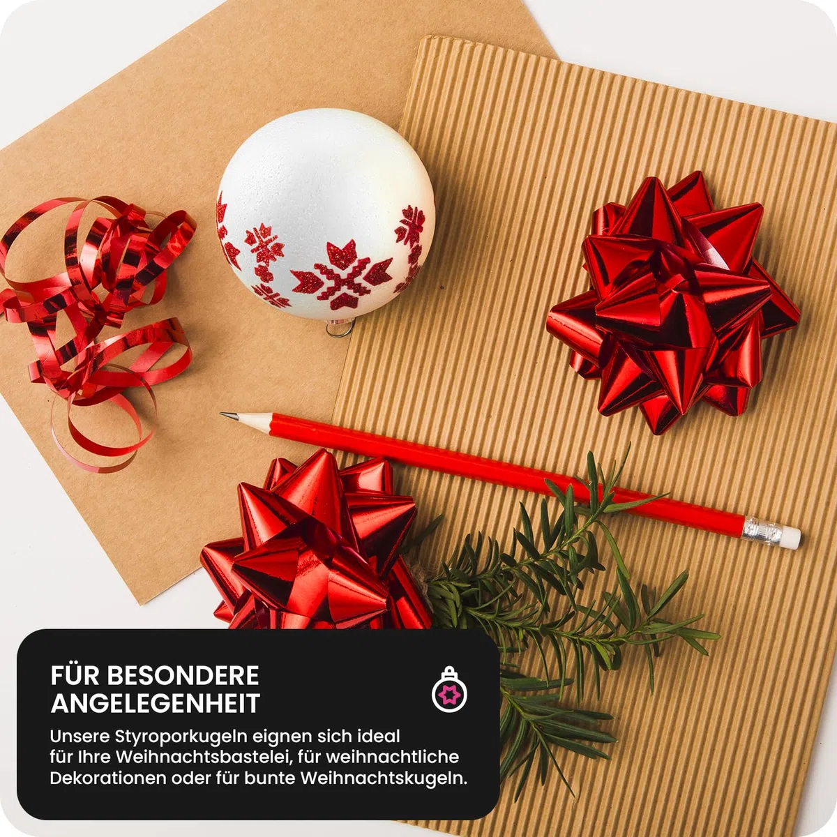 Netuno 10 Stück Styroporkugel 10 cm weiß Styroporball Polystyrolkugel Bastelkugel Schaumstoff Ball für DIY Basteln Hobby Kunst Schule Weihnachtsdeko Weihnachtsbaum Dekoration