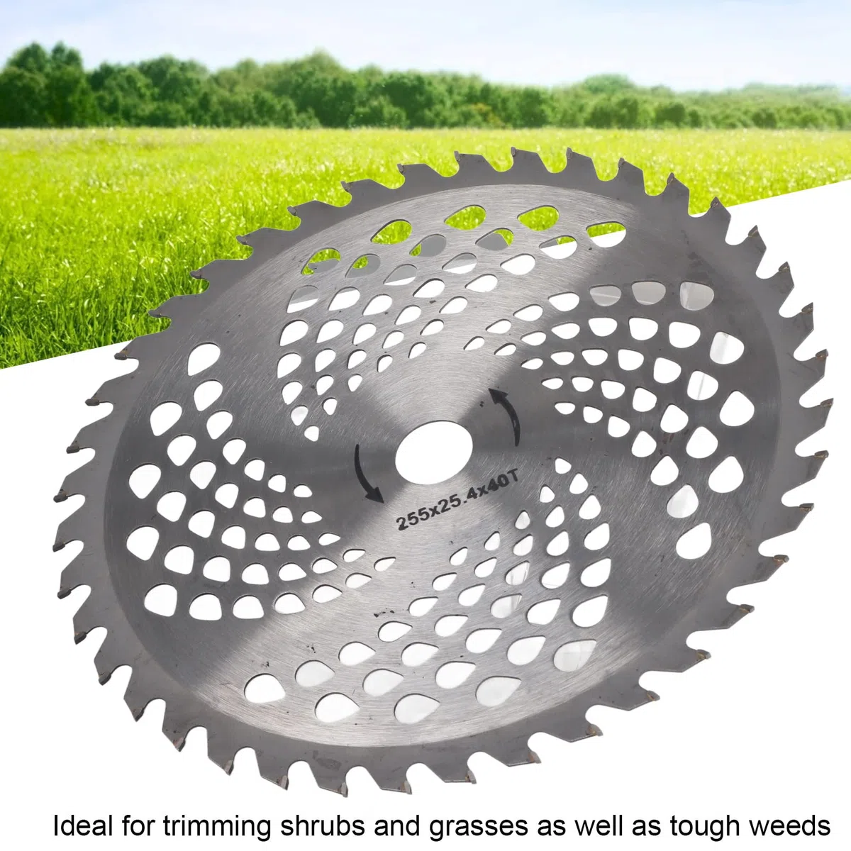 Freischneider-Sägeblatt, 40 Zähne, Hartmetallspitze, Freischneider-Trimmerblätter, Rasenmäher, Grasschneider, Unkrautfresser, Gartenwerkzeug, Trennscheibe, 255 X 25,4 Mm