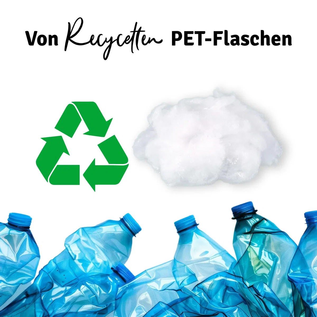 Vaessen Creative Füllwatte Waschbar, 1kg, Polyester Füllmaterial, weiß, Kissenfüllung, Bastelwatte, Stopfwatte, 1000gr