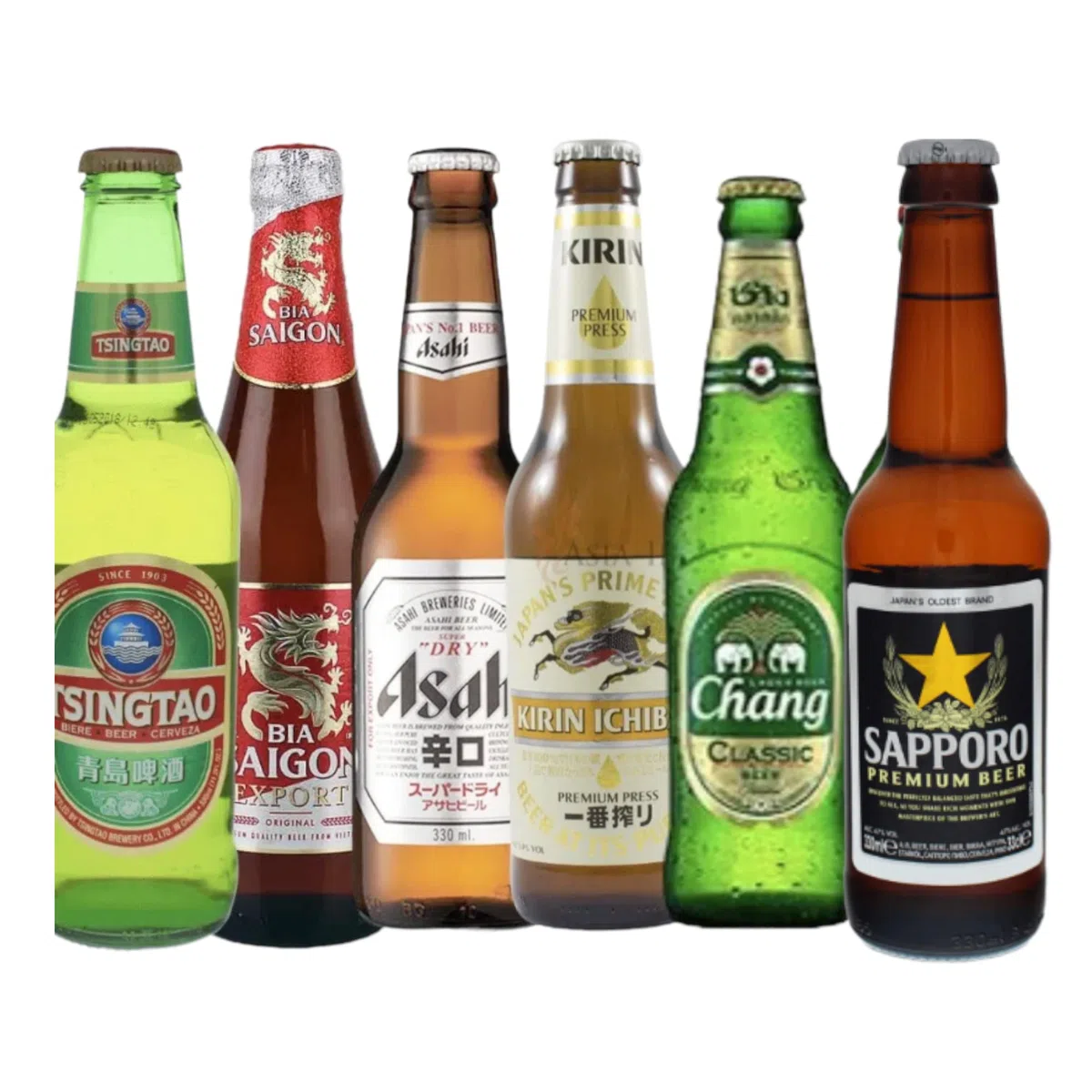 Asia Bier Paket Chang Ashai Sapporo Kirin Ichiban Tsingtao Saigon, Teste Asien!