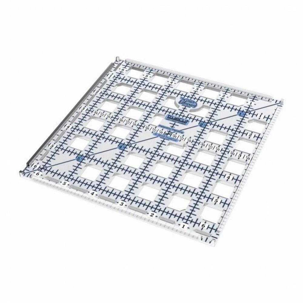 TrueCut Stofflineal mit inch-Einteilung 6, 5 x 6, 5 Zoll (ca. 16, 5 x 16, 5 cm)