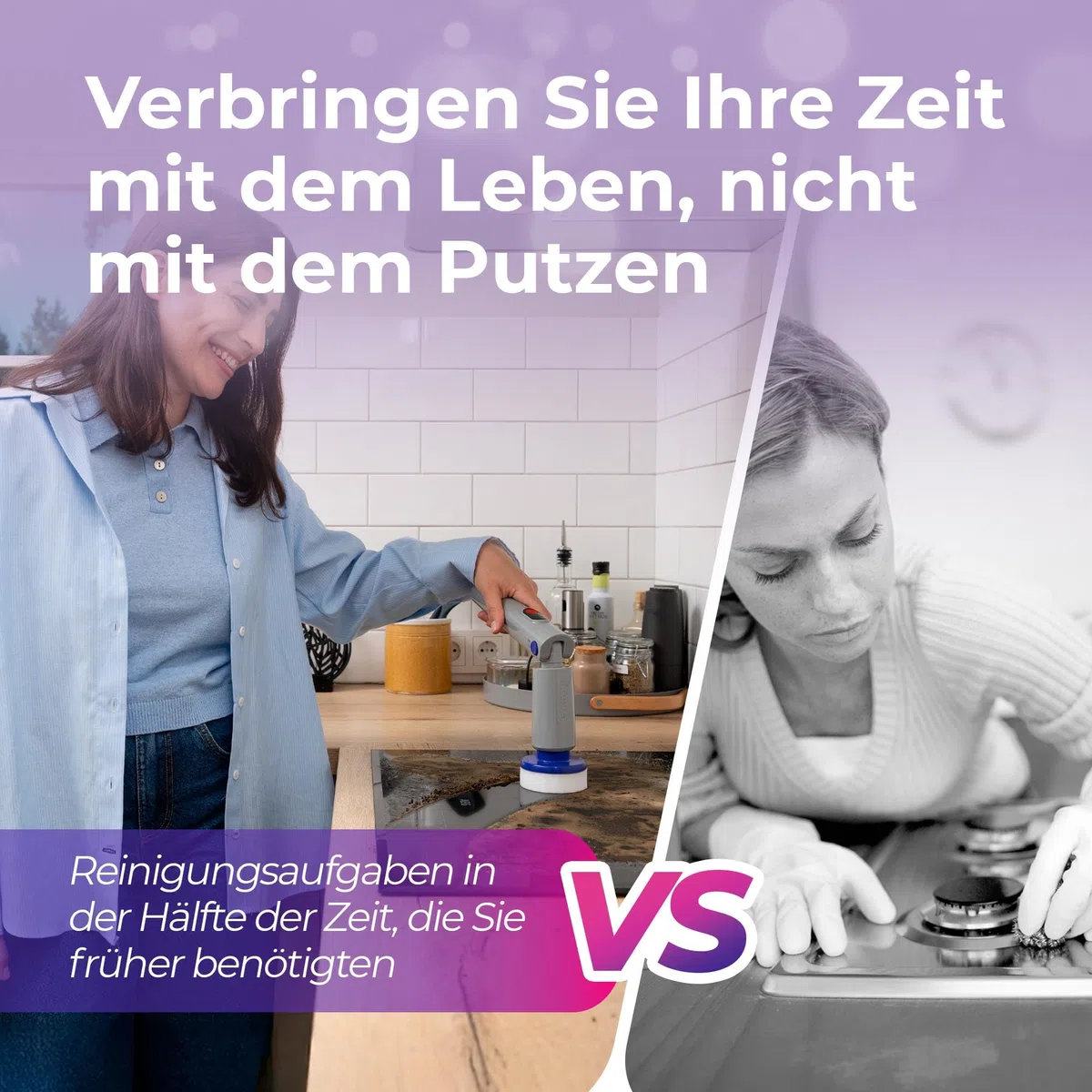 Synoshi Pro Melamin Magic Schwamm für Elektrische Reinigungsbürste – Doppel-Action Set für Flecken, Abnutzungserscheinungen und Markierungen – Effektive Reinigung für Wände, Arbeitsplatten (3 stück)