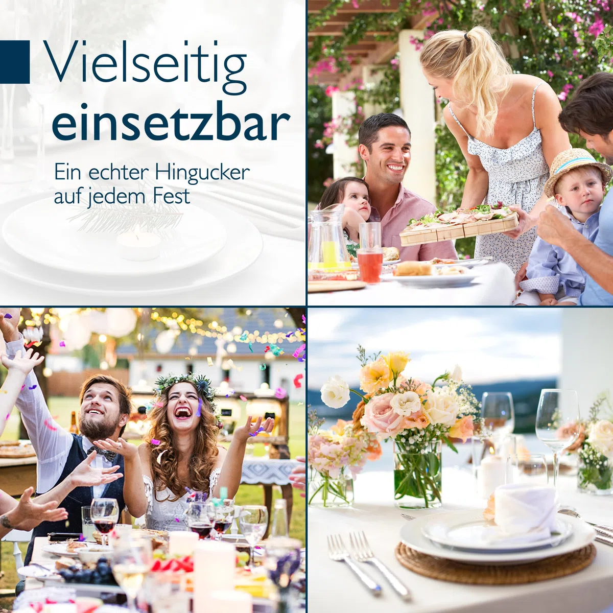 Beautissu Bierbank Hussen & Biertisch Husse Set 3 TLG. Halblang – Edles Hussen Komplettset 50 cm breite Festzeltgarnitur mit Oeko-TEX Siegel in Weiß - Basic M