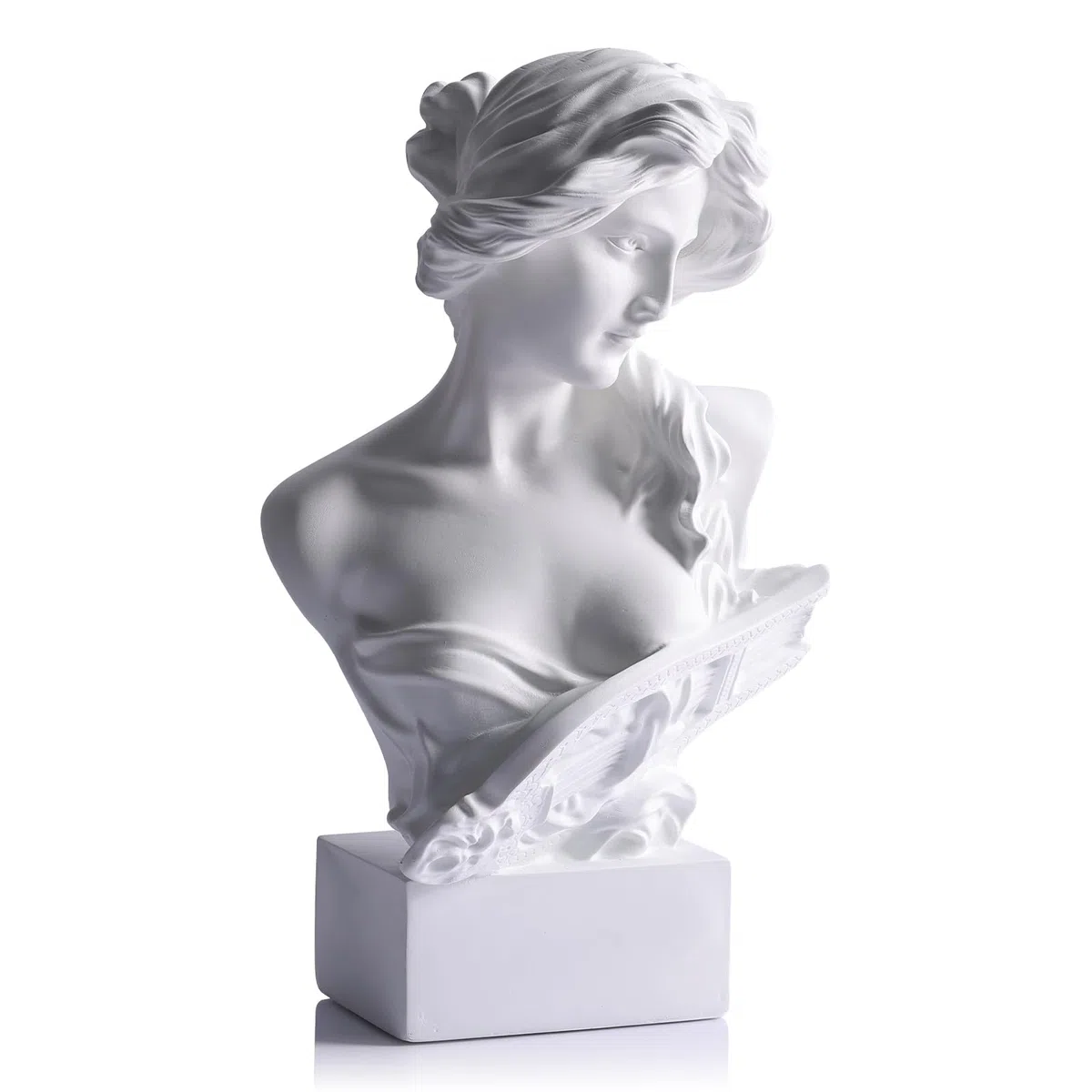 LCCCK 15.2 cm H Weiß Aphrodite Statue Skulptur, Harz Griechische Mythologie Büste Statue, für Kokette Raumdekoration, Dark Academia Raumdekoration, Bücherregale, Partition, Couchtisch Mittelstück