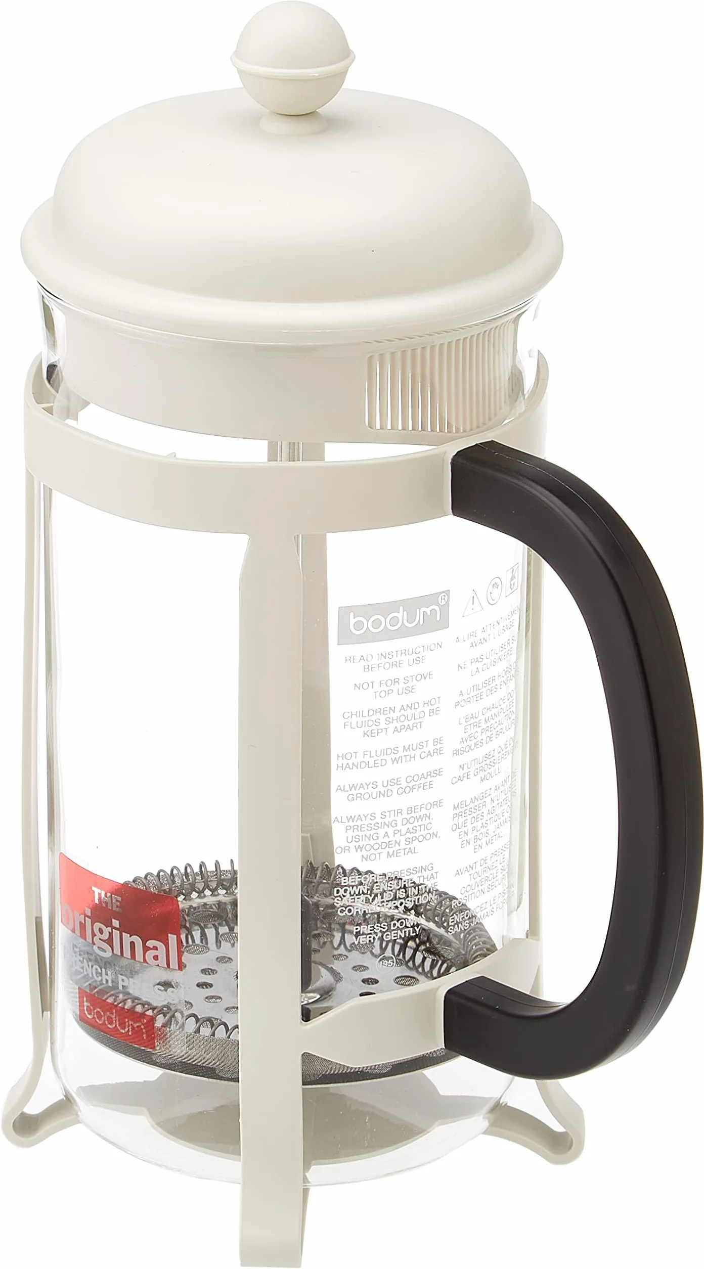Bodum 1908-913 Java Kaffeebereiter, 8 Tassen, 1 L, Mehrlagig, weiß, 10,6 x 16,3 x 24,5 cm, 6 Einheiten