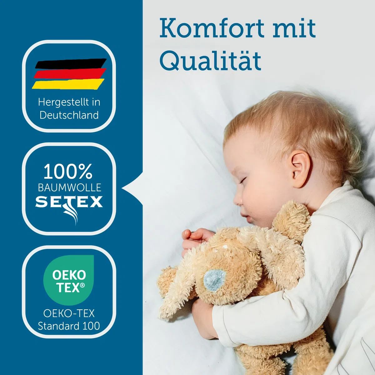 SETEX Wasserdichter Molton Matratzenschutz, 3-lagig, 90 x 200 cm, Matratzenschoner aus 100% Baumwolle, Generation, Weiß